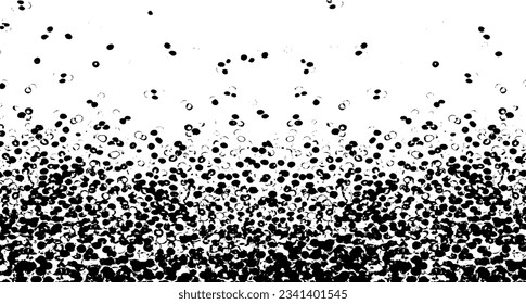 Small uneven spots and particles of debris. Abstract vector texture.  Distressed uneven background. Grunge texture overlay with fine grains isolated on white background. Vector illustration. EPS10.