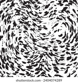 Small uneven spots and particles of debris. Abstract vector texture.  Distressed uneven background. Grunge texture overlay with fine grains isolated on white background. Vector illustration. EPS10.