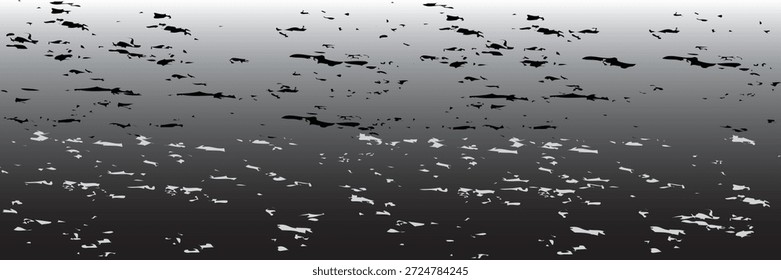 Kleine unebene Flecken und Partikel von Schutt. Abstrakte Vektortextur. Bedrückter, ungleichmäßiger Hintergrund. Grunge-Textur-Overlay mit feinen Körnern einzeln auf weißem Hintergrund. Vektorgrafik. EPS10.