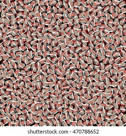 Small vector ditsy pattern with abstract organic round shapes and micro marks. Seamless pattern in natural organic colors for invitation background, textile design in Memphis style. Minimalist print