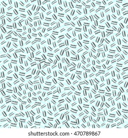 Small vector ditsy pattern with abstract organic round shapes and micro marks. Seamless pattern in nautical baby blue color for invitation background, textile design in Memphis style. Minimalist print
