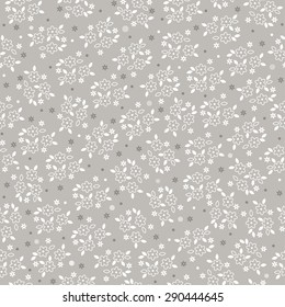 small vector flowers seamless pattern