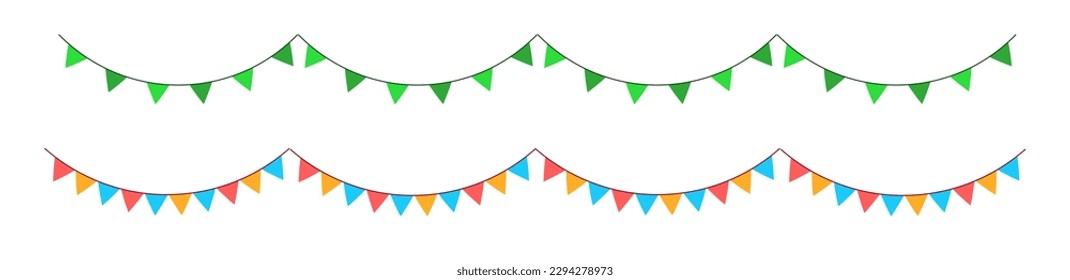 small vector rattling hangs above. small curved flag background decoration