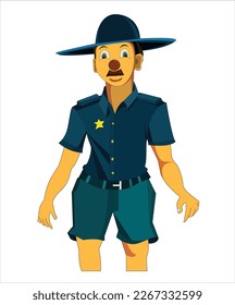 Small vector set with cartoon style man. Collection of vectors with character.