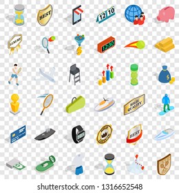 Small victory icons set. Isometric style of 36 small victory vector icons for web for any design
