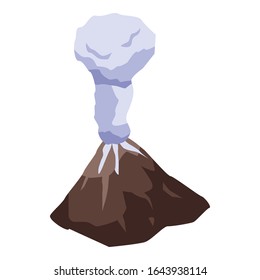 Small volcano icon. Isometric of small volcano vector icon for web design isolated on white background