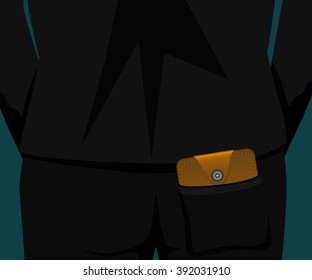 Small wallet in the back pants pocket