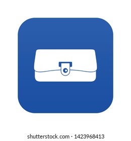 Small wallet icon digital blue for any design isolated on white vector illustration