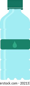 Small water bottle, illustration, vector on a white background.