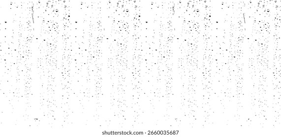 Pequeñas gotas de agua textura Vector. Textura de superposición de ventana lluviosa. Lluvia sobre fondo de cristal. Abstractas efecto texturizado semitono. Ilustración vectorial. EPS10.