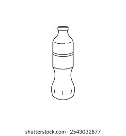 Kleine Wasser-Plastikflasche einzeln auf weißem Hintergrund