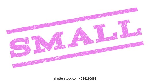 Small watermark stamp. Text tag between parallel lines with grunge design style. Rubber seal stamp with dust texture. Vector violet color ink imprint on a white background.