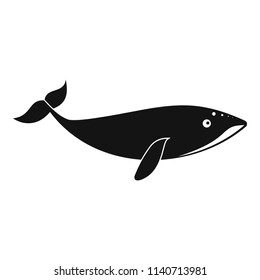 Small whale icon. Simple illustration of small whale vector icon for web design isolated on white background