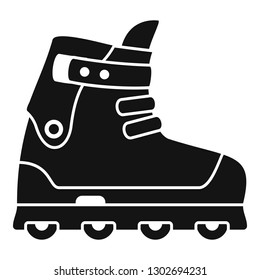 Small wheel inline skates icon. Simple illustration of small wheel inline skates vector icon for web design isolated on white background