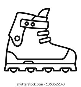 Small wheel inline skates icon. Outline small wheel inline skates vector icon for web design isolated on white background