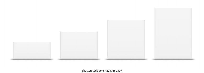 Small White Cardboard Box Front View. EPS10 Vector