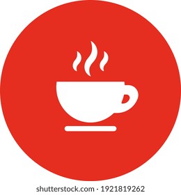 Small white cup of coffee, illustration, vector on white background.