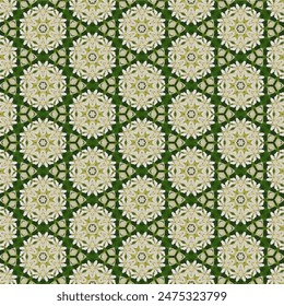 small white flowers Arranged together to form a bouquet. Connected by the green square shape of the border, making it look comfortable, fresh, and polite.