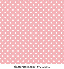 Small White Polka dots on Pastel Pink Background