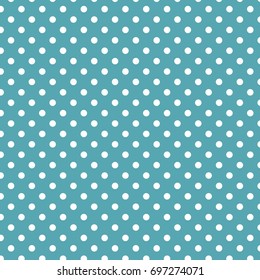 Small White Polka dots on Pastel Blue Background