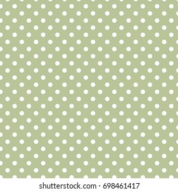Small White Polka dots on Pastel Green  Background