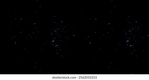 Small white stars on a black background. Cosmic background. Vector