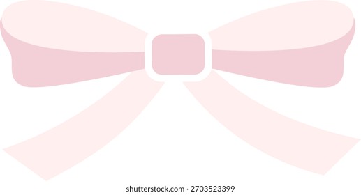 Ilustração de arco rosa pequeno, largo em um estilo simples e compacto. Decoração em pastel horizontal.