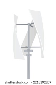 Pequeña turbina de molino de viento. ilustración vectorial