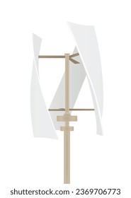 Small windmill turbine. vector illustration