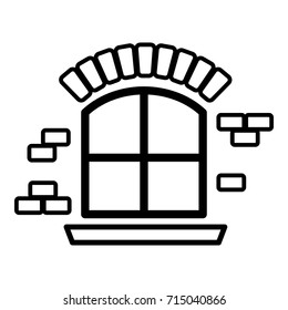 Small window frame icon. Simple illustration of small window frame vector icon for web