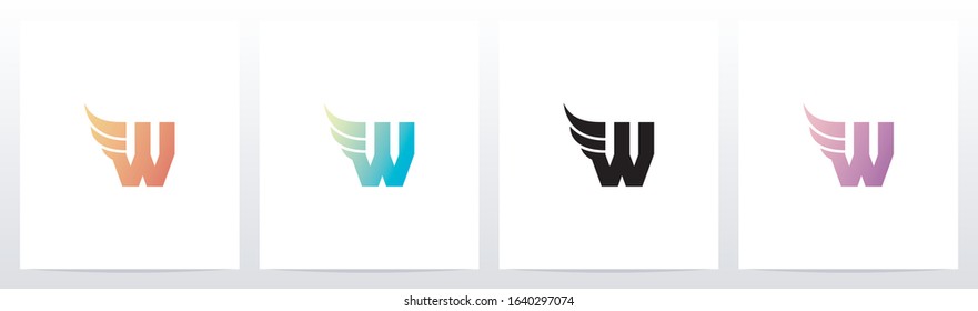 Small Wing On Letter Logo Design W