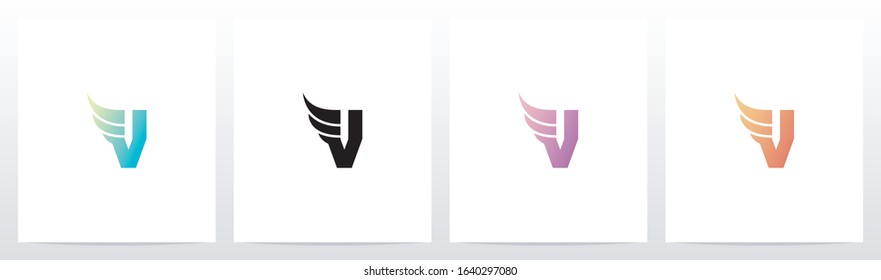 Small Wing On Letter Logo Design V