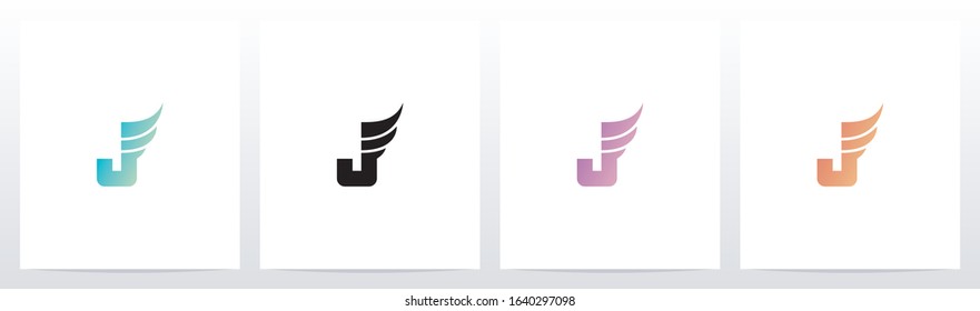 Small Wing On Letter Logo Design J