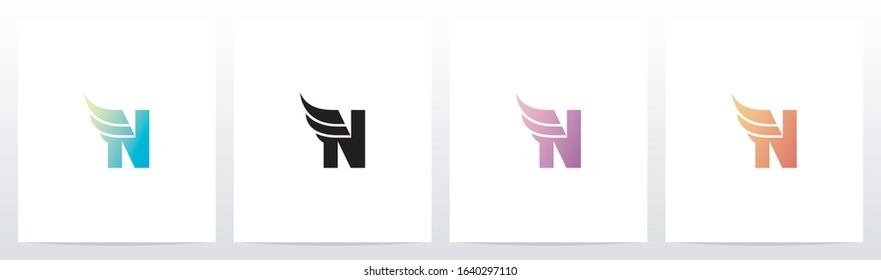 Small Wing On Letter Logo Design N