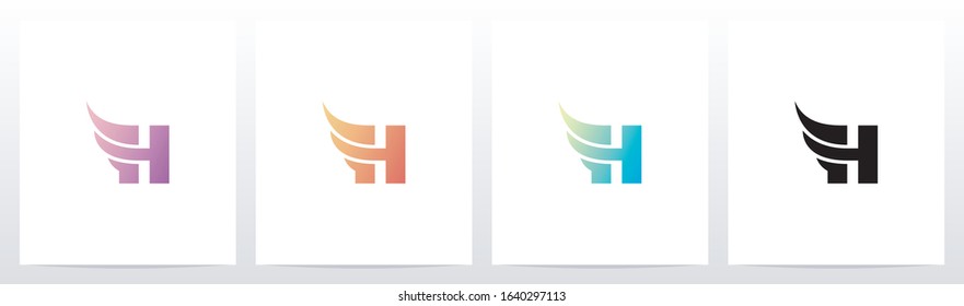 Small Wing On Letter Logo Design H