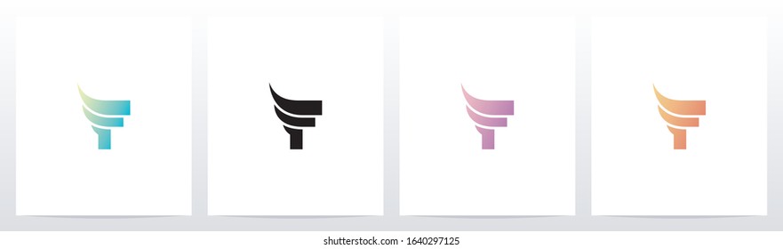 Small Wing On Letter Logo Design F