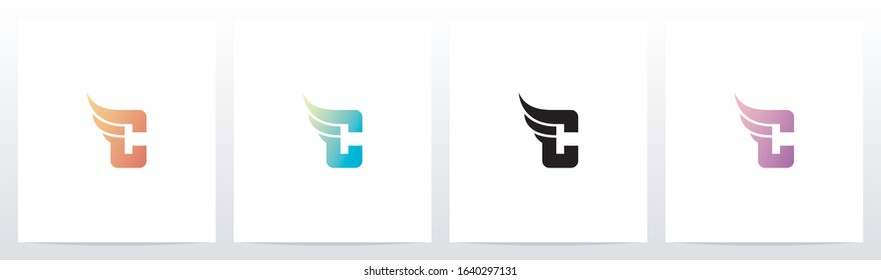 Small Wing On Letter Logo Design C