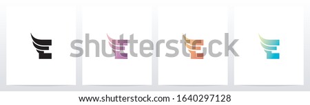 Small Wing On Letter Logo Design E