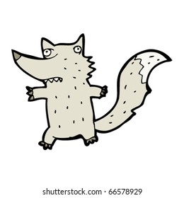 caricatura de lobo pequeño