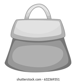 Small woman bag icon in monochrome style isolated on white background vector illustration