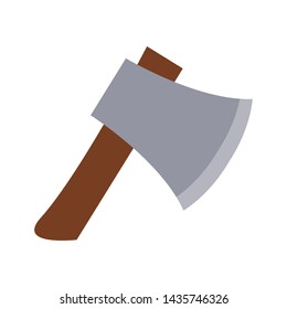 Small Wooden Axe icon. Flat illustration colored vector icons of Garden for web in Isolated white background