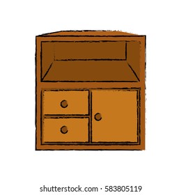 Small wooden closet icon vector illustration graphic design