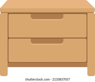 Pequeños cajones de madera, ilustración, vector sobre un fondo blanco.