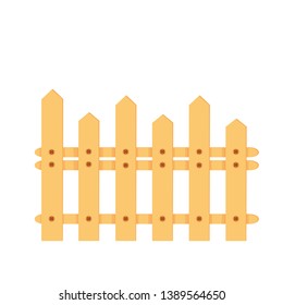 small wooden fence vector illustration