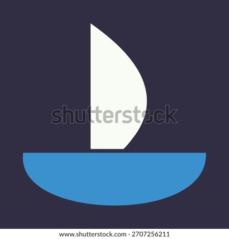 Small Yacht smart trendy vector fascinating amazing design useful Illustration colorful background.eps