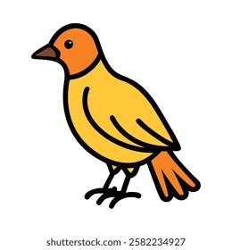 Small yellow bird for wildlife and nature lovers