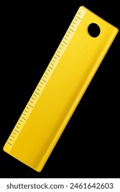 small yellow ruler for measurements