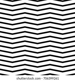 Small zigzag wave lines seamless vector pattern. Black and white curvy background.