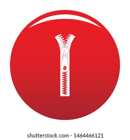 Small zip icon. Simple illustration of small zip vector icon for any design red