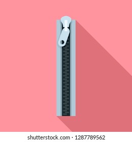 Small zipper icon. Flat illustration of small zipper vector icon for web design